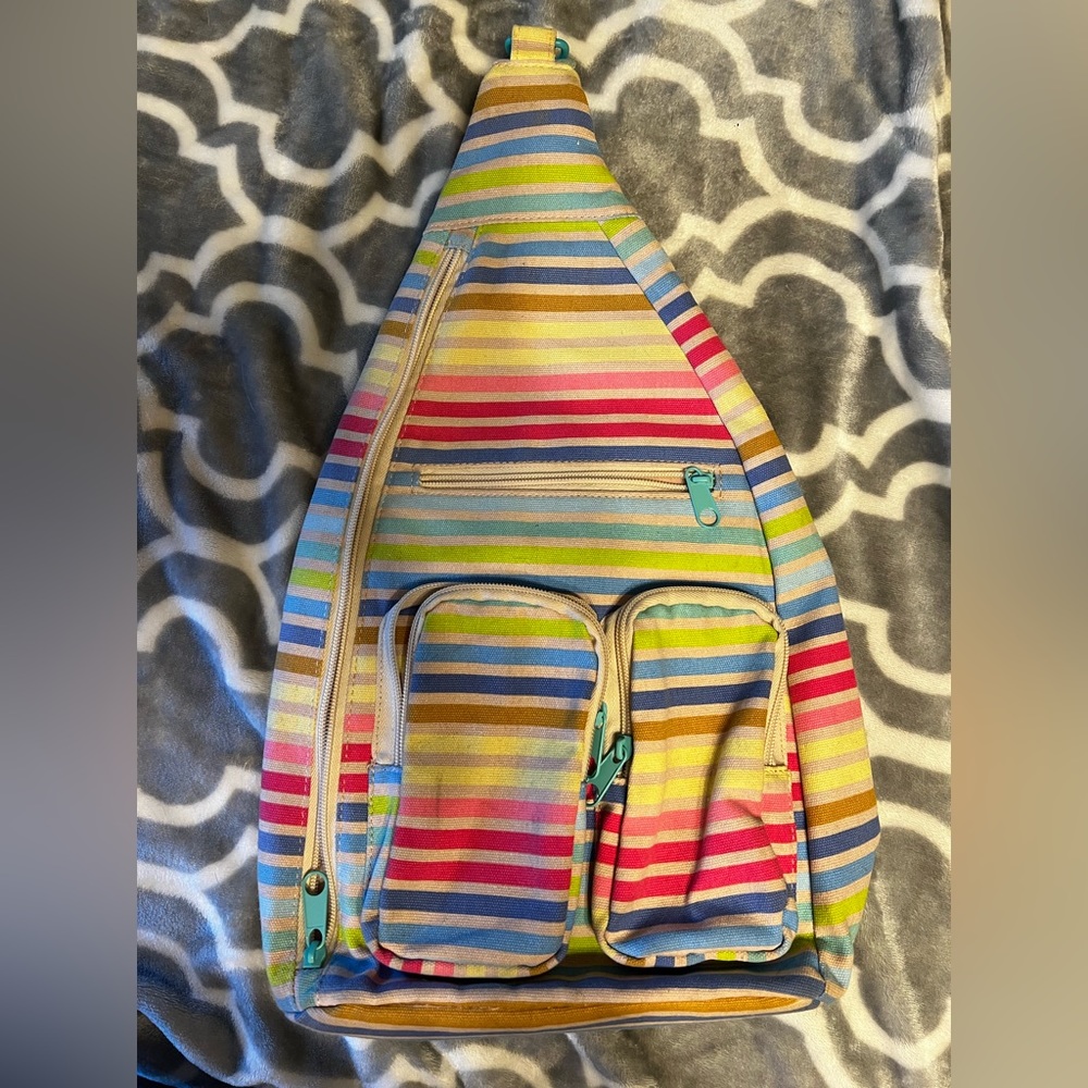 Striped Sling Bag